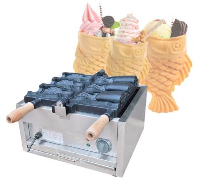 China 220v-240v /110v Adjustable Thermostat 220v-240v /110v Electric Open Mouth Taiyaki Machine Ice Cream Fish Waffle Maker Machine for sale