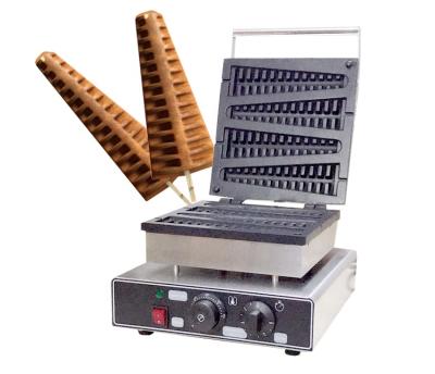 China Adjustable Thermostat Sent Express Commercial Baker Waffle Iron Cake Oven Electric 11 4pcs Lolly Stick Waffle Maker Machine for sale