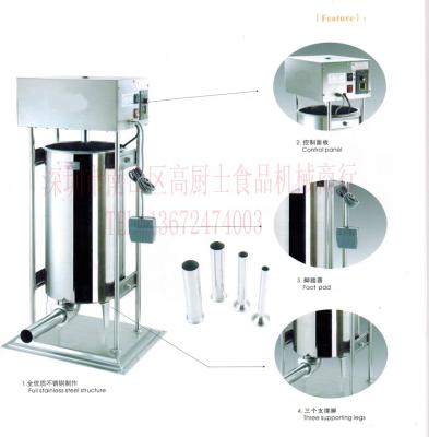 China Meat Processing Electric 2 in 1 Electric 20L Churros Machine + Sausage Filler Filling Machine for sale