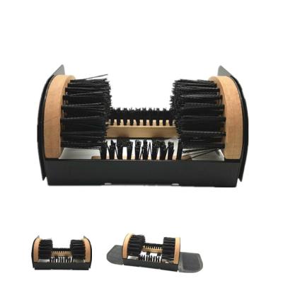 China Sustainable Boot Scraper Scrubber Shoe Cleaning Brush With Folding Side Panel for sale