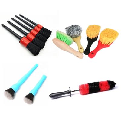 China Car Detailing Brushes for Car 8 Types Car Cleaning Brushes Including Car Stripper Wheel Hub Detailing Brush for sale