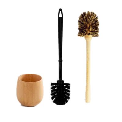 China Sustainable Ceramic Toilet Brush And Holder Set Wall Mounted Toilet Brushes For Cleaning for sale