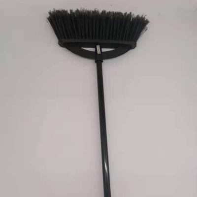 China Factory Supply Cleaning Soft Stiffen Plastic Broom With Metal Handle for sale