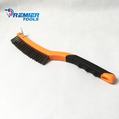 China Industry Steel Burrs Cleanning Wire Brush Handle Stainless Stainless Polishing Brushes for sale