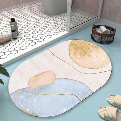 China Viable Fluffy Bathroom Mat Memory Foam Non Slip Quick Absorbent Bath Mats for sale