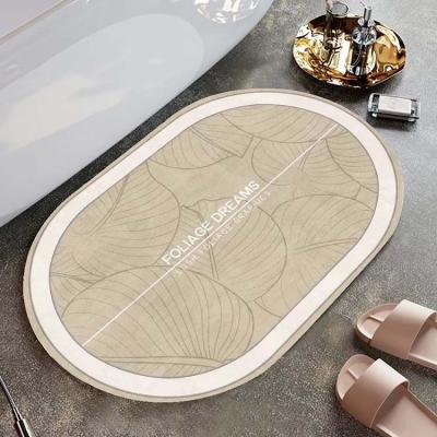 China Viable Diatomite Bath Mat Water Absorbent Anti Slip Diamiote Super Absorbent Mat for sale