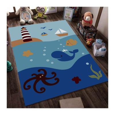 China Anti-slip Washable Cartoon Carpet Kids Colorful Area Rug For Sale for sale