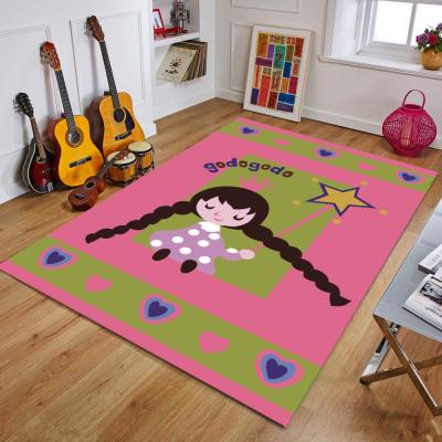 China Washable INS Non Woven Design Round Carpet Blankets Kids Rugs for sale