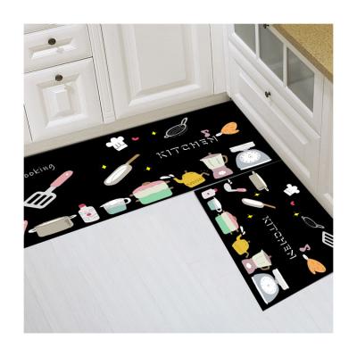 China Custom Made Soft Polyester Eco Friendly Washable 3d Floor Mat Anti-Slip For Kitchen for sale