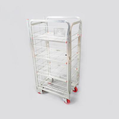 China Folding China Made Professional Steel Hand Trolley Supermarket Milk Cart for sale