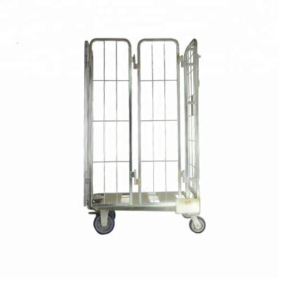 China Steel Trolley Used Cargo Storage Laundry Roll Container for sale