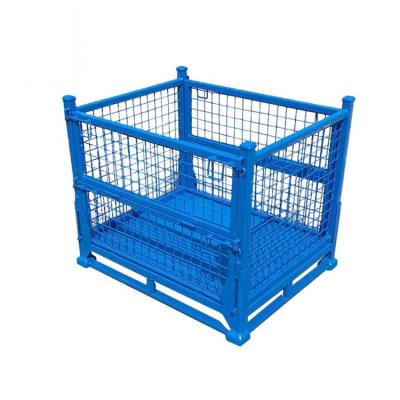 China High Quality Industrial Metal Wire Mesh Storage Box Turnover and Storage Box Mesh Storage Box with Movable Door for sale