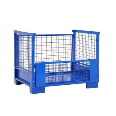 China Warehouse Rack Material Handling Metal Storage Container Industrial Collapsible Metal Cage for sale