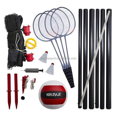 China Metal Premium Badminton&Volleyball Set With Carry Case OBM-003 for sale