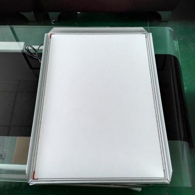 China Factory Wholesale Silver Mitsubishi LGP LED Aluminum Ultra Thin Light Box Super Slim Sight A2 Flash Laser-Dotting Clip On Sight Edge-lit Lightbox for sale