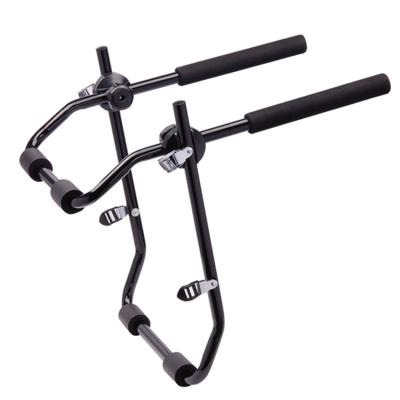 China Hot Selling Heavy Duty Steel Bike Bicycle Carrier Heavy Duty Rack Adjustable Steel Rack For 2 Bikes for sale