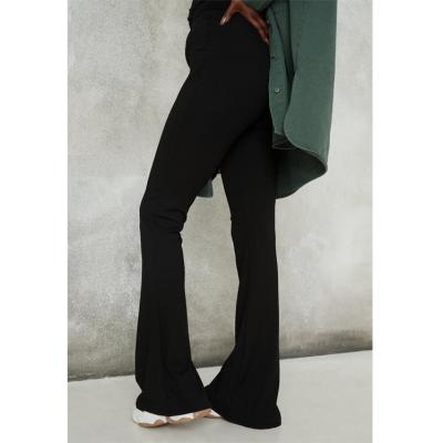 China Fashion Spring Netting Women's Breathable Wide-Leg Pants High-Waist Elastic Flare Pants for sale