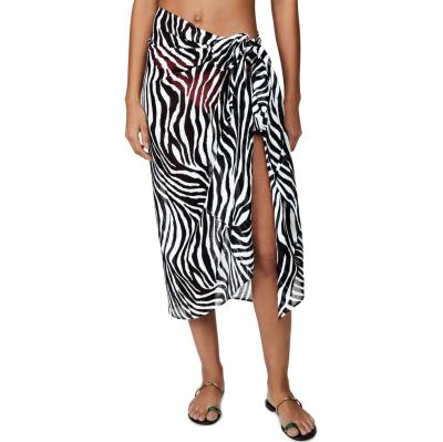 China Amazon Best Selling Women Breathable Sexy Chiffon Printed Wrap Beach High Waisted One Piece Swimsuit Cover Up Skirt 2021 for sale