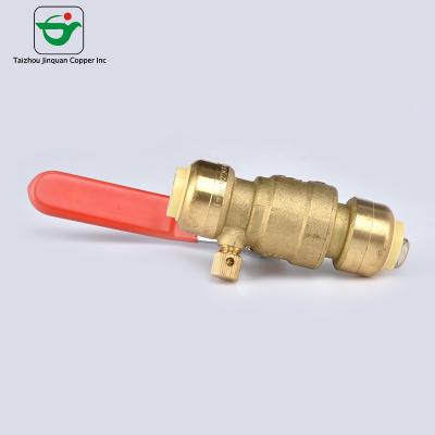 China Draad 3/4 de duw geschikt Messing Mini Ball Valve van BSP FNPT van ' X3/4“ Te koop