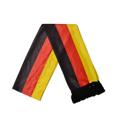 China Polyester Factory Direct Logo Scarf Football Soccer Fan Supporter Scarf for sale