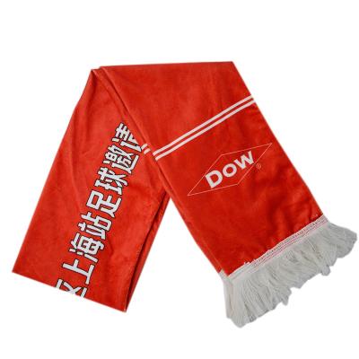 China New Original Polyester Soccer Football Fan Scarf Knitting Cheer Scarf for sale