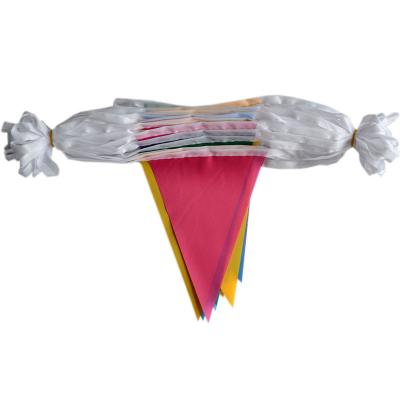 China Safety Quality Vigilant Goods Bunting Polyester PVC Colored Flag String Flag Banner for sale