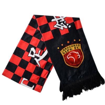 China High Quality Polyester Knit Fans Soccer Customized Logo Sport Fan Scarf for sale