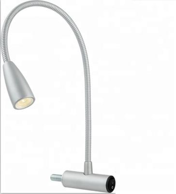 China Aluminum Flexible Aluminum Gooseneck 12v LED Bedside Reading Light and Wall Light for sale