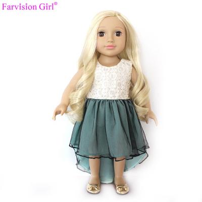 China Beautiful Big Eyes Girl's Educational Doll Skin Light Toy Large 18 Inch Dolls for sale