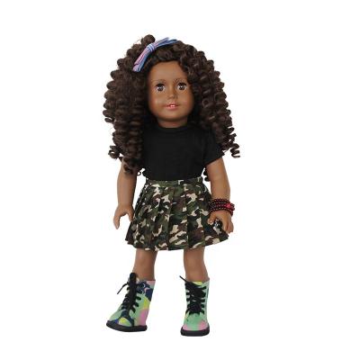 China Cartoon Toy Stylished African American girl 18 inch wholesale black dolls for sale