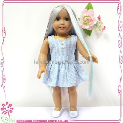 China Cartoon Toy Rainbow wigged doll similar to AG doll, Blinking eye doll for sale