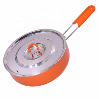 China Folding handle factory direct sales ZYZY-26 cookware set portable aluminum outdoor pot for sale