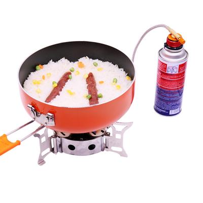 China ZYZY-26portable handle factory outlet aluminum cookware set folding camping outdoor pot for sale