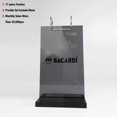 China Fashion Clip Sign Holder Restaurant Table Display Sign Holder Wholesale L Shaped Acrylic Stand for sale