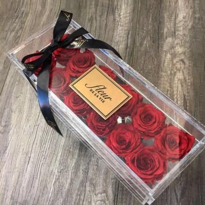 China Raincoat ; Assets; 12 Rose Luxury Rectangular Luxury Velvet Flower Gift Box for sale