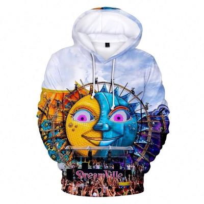 China Hot Sales Anti-Shrink 3D Printed Tomorrow Earth Hoodie Streetwear Casual Hoodies for sale