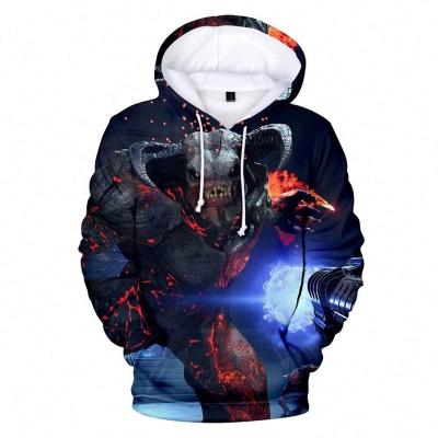 China Hot Sales Anti-Shrink 3D Printing Eternal Doom Hoodie Sweatshirt Printed Game Hoodies for sale