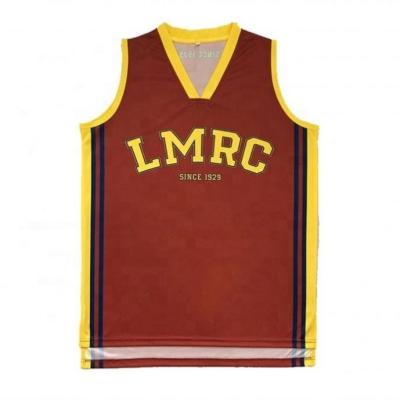 China Breathable Best Basketball Tank Top Design Reversible Singlets for sale