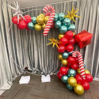 China Party Decoration 106pcs Christmas Party Decoration Supplies Balloon Kit Red Green Candy Cane Balloon Garland For Christmas Room Party Decoration for sale