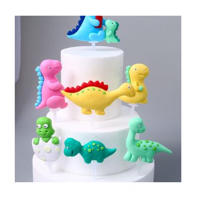 China Happy Birthday Acrylic Cake Toppers 3d Birthday Cake Topper Cake Paints Clay Cartoon Animal for sale