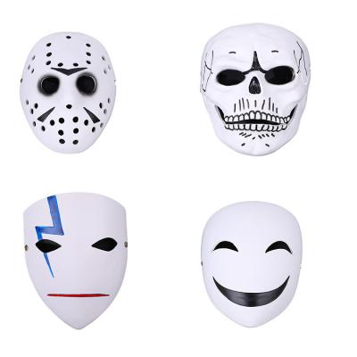 China New Festival Decoration Funny Resin Mask Halloween Party Cosplay Props Disguise White Mask for sale