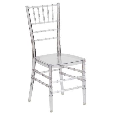 China Factory direct sale modern chiavari plastic resin banquet chairs party chavari chairs wedding banquet for sale