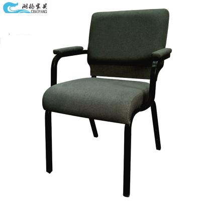 China Modern Hot Sale Used Interlocking Church Chairs With Arms, Shelf Theater Furniture High Density Mold Cushion for sale