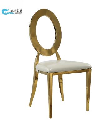 China Foshan Modern Factory SS High Quality Modern Dining Chairs Gold Stainless Steel Dining Chairs for sale