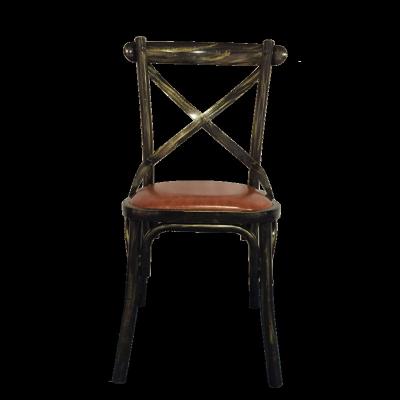 China Factory Modern Provinci Dine Black Cross Back Wood Chair for sale