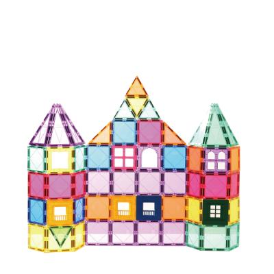 China Building Toy Unique Design 100PCS Colorful Window Kids Magnetic Building Blocks Toys Set for sale