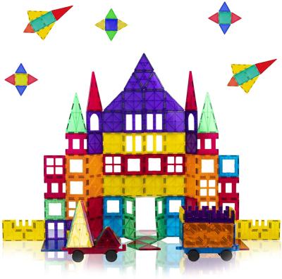 China 110PCS Building Blocks Eco-friendly Material Magnetic Oversized STEM 3D Tiles Educational Magnet Toy Set For Kids for sale