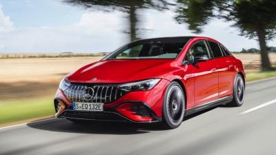 China Hit selling elektrisch voertuig Mercedes-Benz EQE AMG 43 4MATIC 90.6kwh batterij 450km bereik met 350kw/476P.s motorvermogen Te koop