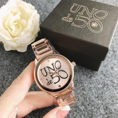 China UNOde50 day/date hand watch for women men quartz watch stainless steel case back luxury wristwatch and jewelry 2022 top brand watch for sale