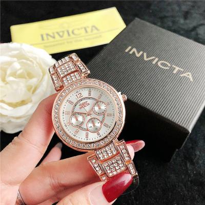 China Automatic Date Clock Wall Watch For Girls Stylish Jam Gents Murah Tangan Ally Quartz Rose Gold Watch Quality Crystal Wristwatches for sale